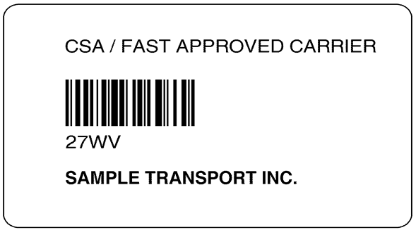 CSA Card sample